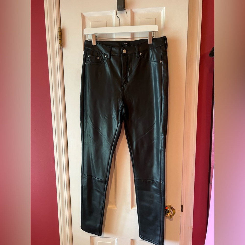 7 for all mankind leather pants